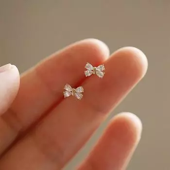 Серьги-гвоздики с цирконием и позолотой S925 из стерлингового серебра 14 карат для женщин, летние новые серьги Niche Design 925