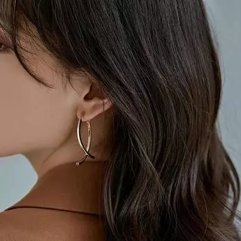 Серьги-гвоздики с гальваническим покрытием, осенние и зимние новые серьги из натурального металла и украшения для ушей золотой