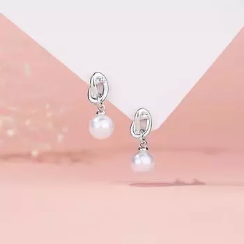 Серьги-гвоздики с имитацией жемчуга Kink, женственные, легкие, роскошные, нестандартные серьги, простые геометрические серьги