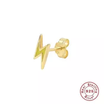 Серьги-гвоздики с каплями масла из стерлингового серебра 925 пробы, простые креативные серьги-гвоздики в виде облаков, молний, тюльпанов, пальм 925 Silver