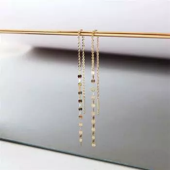 Серьги-гвоздики с кисточками из стерлингового серебра с надписью «Губы», женские позолоченные серьги 1Pair