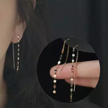 Серьги-гвоздики с кисточками из стерлингового серебра с надписью «Губы», женские позолоченные серьги