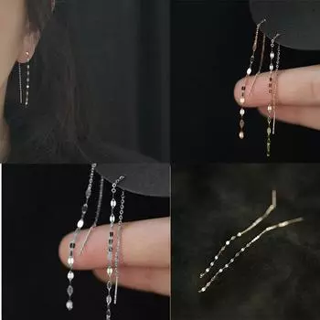 Серьги-гвоздики с кисточками женские позолоченные серьги летние пляжные вечерние украшения 9cm золотой