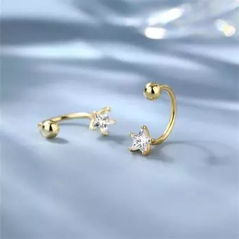 Серьги-гвоздики с круглыми бусинами из стерлингового серебра 925 пробы для женщин и девочек, ювелирные изделия для вечеринок, аксессуары eh089 золотой