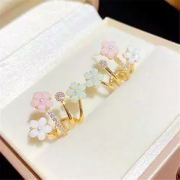 Серьги-гвоздики с микро-паве и цветами, конфетные цвета, милые, высокого качества, Pendientes Mujer