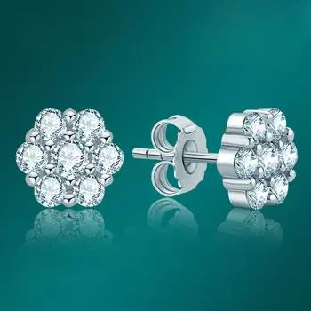 Серьги-гвоздики с муассанитом, белое золото 18 карат, стерлинговое серебро D VVS1, круглые серьги-гвоздики с лабораторными бриллиантами для женщин и мужчин 2.5mm