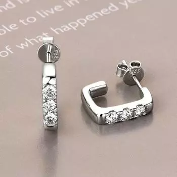 Серьги-гвоздики с муассанитом цвета D, 3 мм, 0,1 карата, стерлинговое серебро 925 пробы, оригинальные дизайнерские серьги-кольца, трендовые украшения для женщин белый