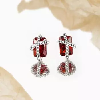 Серьги-гвоздики с особым интересным дизайном в виде кубического сахара, из нейтрального серебра S925 пробы, легкие, роскошные, холодного стиля, высокого чувства 925