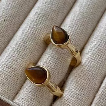 Серьги-гвоздики с тигровым глазом в форме любви, серьги с нишевым дизайном, новые женские серьги в литературном и ретро-стиле Майяра