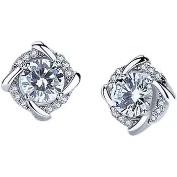 Серьги-гвоздики с вращающейся мельницей, женские, S999, серебряные, классические, с бриллиантами, легкие, роскошные, нишевые, серьги 99