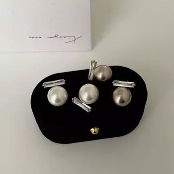 Серьги-гвоздики с жемчугом и цирконием, одно слово. Женские легкие, роскошные, элегантные, с высоким чувством индивидуальности, модные, темпераментные, универсальные, простые серьги.