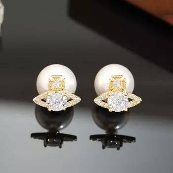 Серьги-гвоздики с жемчугом, легкие, роскошные, высококачественные серьги, французские ретро-украшения для ушей