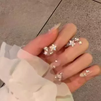 Серьги-гвоздики с жемчужной звездой, женские легкие роскошные серьги Niche Design, серьги с цирконием