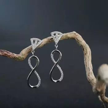 Серьги-гвоздики Серьги-кисточки в форме веера для женщин Зимние новые темпераментные универсальные серьги