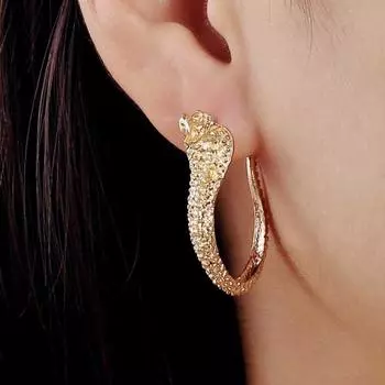 Серьги-гвоздики шикарный яркий внешний вид, компактные простые серьги, геометрические серьги-гвоздики в форме змеи, серьги-гвоздики, ювелирные аксессуары серебряный