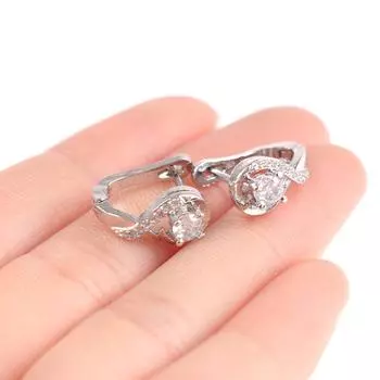 Серьги-гвоздики Simple Note Серьги-гвоздики Серьги-сердечки с цирконом