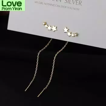 Серьги-гвоздики со звездой из стерлингового серебра 925 пробы для женщин, ювелирные изделия для свадебной вечеринки, новое поступление