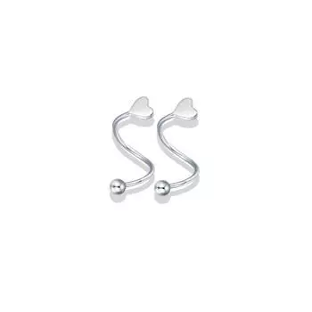 Серьги-гвоздики Star Thread, женские, нишевые, универсальные, литературные и свежие, весенние, глянцевые, с винтовой пряжкой, серьги Love copper (regardless of left and right)