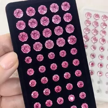 Серьги-гвоздики Strawberry Bear Pink Rose с цирконием - титановая сталь, не выцветает 6mm Strawberry Bear Rose Ear Stud (Single)