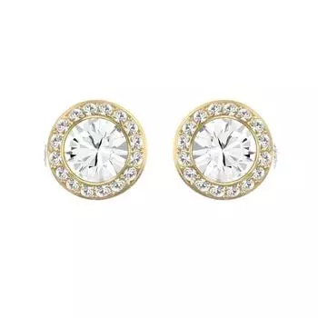 Серьги-гвоздики Swarovski Angelic золотистого тона 5505470 для женщин белый