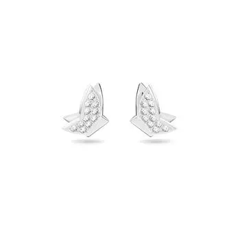Серьги-гвоздики Swarovski Lilia Butterfly с родиевым покрытием и белыми кристаллами 5636424 для женщин белый