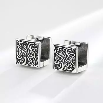 Серьги-гвоздики Tang Caohua Square Double Side Ear Buckle Women s, новый нишевый дизайн, модные, легкие, роскошные украшения для ушей