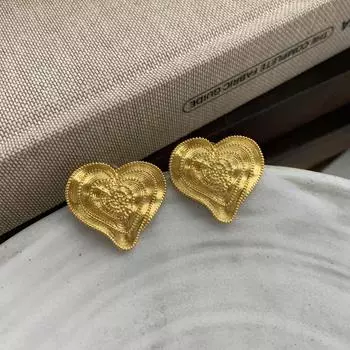 Серьги-гвоздики Texture Love Advanced Sense Design, золотые и серебряные, в средневековом преувеличенном стиле, женские