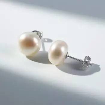 Серьги-гвоздики Trumium из 100% стерлингового серебра 925 пробы с натуральным пресноводным жемчугом, отобранные вручную, для женщин, простые серьги из жемчуга высокого качества