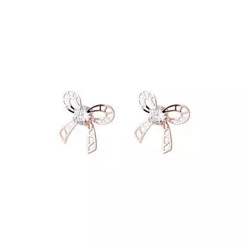 Серьги-гвоздики в форме банта в простом стиле для женщин на весну и лето, новый ретро-дизайн, ниша