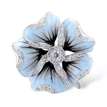 Серьги-гвоздики в форме листьев из цветного эпоксидного циркона для женщин синий