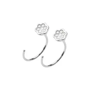 Серьги-гвоздики в форме лотоса, женские, простые, литературные, с крючком для ушей, темпераментные, в стиле ретро, в китайском стиле, уникальные, изогнутые, в форме буквы С, маленькие серьги-гвоздики Copper