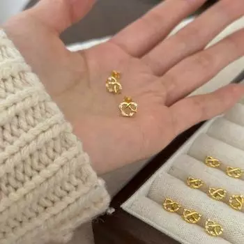 Серьги-гвоздики в форме сердца из стерлингового серебра S925 с бриллиантами, женские серьги-гвоздики в японском стиле с особым дизайном, умеренная роскошь 925