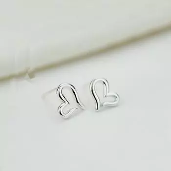 Серьги-гвоздики в форме сердца из стерлингового серебра 925 пробы для женщин и девушек, свадебные украшения, pendientes brincos eh964