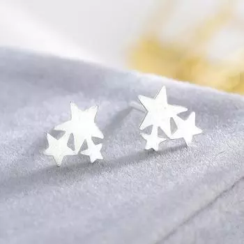 Серьги-гвоздики в форме звезды, женские милые маленькие свежие мечты, пентаграмма, украшения для ушей, корейская версия, аксессуары для нишевого дизайна