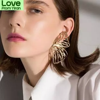 Серьги-гвоздики в стиле бохо-модные бабочки из серебра и золота, женские серьги-гвоздики Boucle Oreille Femme для женщин, винтажные украшения в корейском стиле, подарок золотой