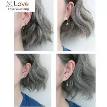 Серьги-гвоздики в стиле панк-стерлинг с булавками, серьги-гвоздики с прорезями для ушей, ювелирные изделия унисекс