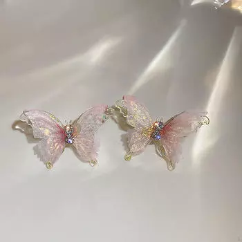 Серьги-гвоздики в виде бабочки Серьги-гвоздики Креативные женские ювелирные украшения Ювелирные аксессуары синий