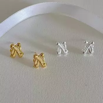 Серьги-гвоздики в виде балетных туфель женские нишевые легкие роскошные серьги-банты темпераментные пригородные серьги в стиле Ins