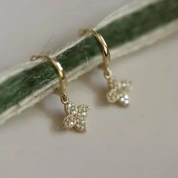 Серьги-гвоздики в виде цветка из корейского серебра 925 пробы с микро-инкрустацией из циркония в стиле ретро для женщин, изысканный подарок в виде ювелирного изделия золотой