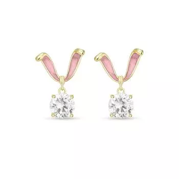 Серьги-гвоздики в виде кролика Женственные осенние и зимние милые серьги в виде маленького кролика Год Простые серьги для сна