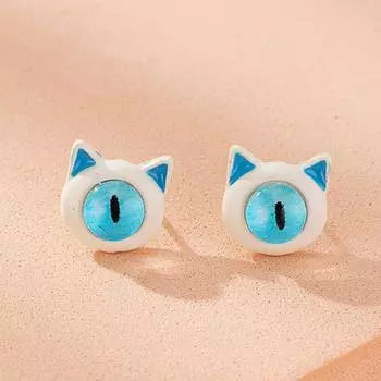 Серьги-гвоздики в виде монстра, милые мультяшные мини-серьги, забавные женские модные, простые, милые, классные, в форме капли, серьги-гвоздики