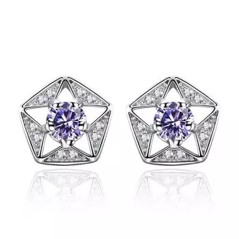 Серьги-гвоздики в виде натуральной пятиконечной звезды в стиле ретро, женские циркониевые звезды, модные простые украшения для ушей
