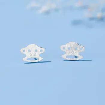 Серьги-гвоздики в виде обезьянки, женские простые мини-серьги в виде обезьянки Yo Hee, модные аксессуары для ушей