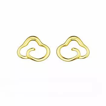 Серьги-гвоздики в виде облаков из серебра 925 пробы, изысканные серьги в виде облаков с чувством собственного достоинства, простые полые серьги для обнаженного тела 925 Silver