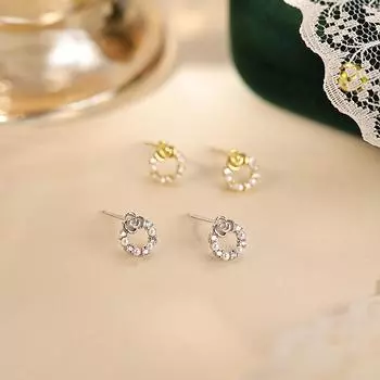 Серьги-гвоздики в виде роз Женские серьги Niche Design Sense Light Роскошные цветочные серьги