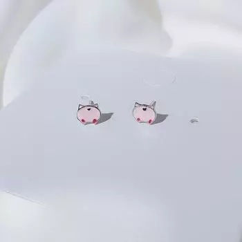 Серьги-гвоздики в виде свиньи, милые женские серьги-капли, симпатичные, симпатичные, с клеем, забавные, креативные, корейская версия аксессуаров для нишевого дизайна