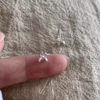 Серьги-гвоздики в виде воздушных шаров в виде собак, женский дизайн, небольшие, простые, детские, милые серьги в виде щенков