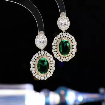Серьги-гвоздики в винтажном стиле, серебряные иглы 925, легкие, роскошные, элегантные, для банкетного платья, модные аксессуары высокого класса
