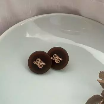 Серьги-гвоздики Wind круглые весенние и осенние элитные темпераментные легкие роскошные изысканные серьги в стиле ретро