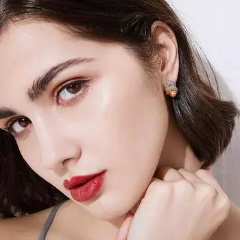 Серьги-гвоздики WWJ Chic Angel Wing серебристого и золотого цвета серебряный/золотой